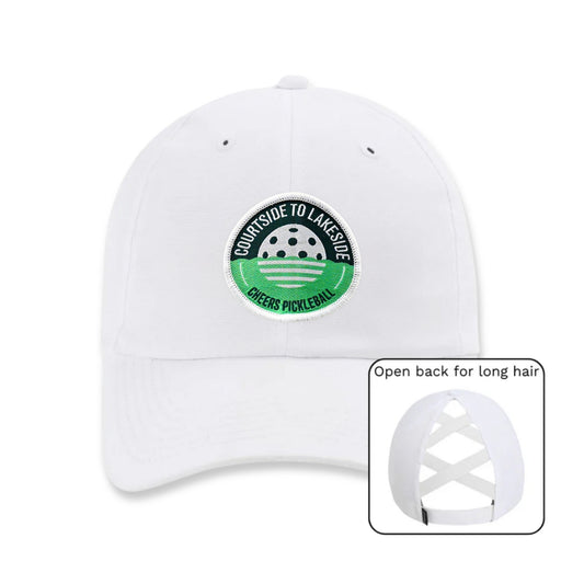 Add a great look and comfort with the Cheers Pickleball Performance Dad Ponytail Hat, perfect for outdoor activities and all-day wear