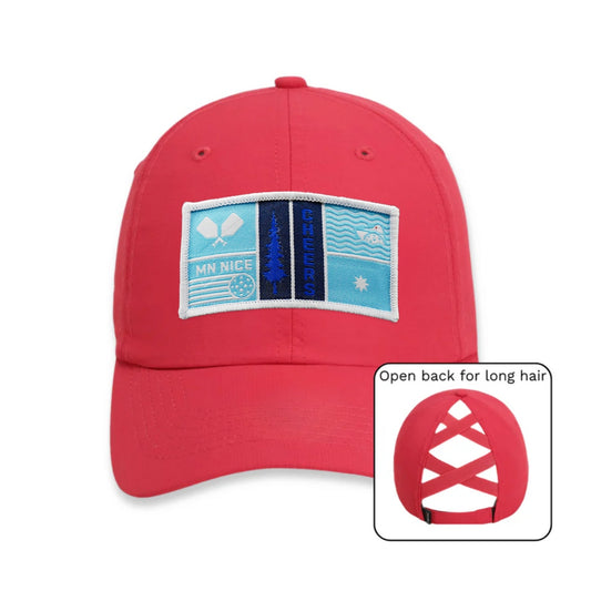 Add a great look and comfort with the Cheers Pickleball Performance Dad Ponytail Hat, perfect for outdoor activities and all-day wear