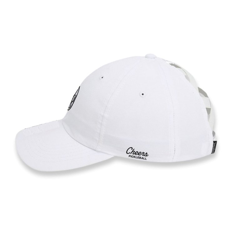 Add a great look and comfort with the Cheers Pickleball Performance Dad Ponytail Hat, perfect for outdoor activities and all-day wear