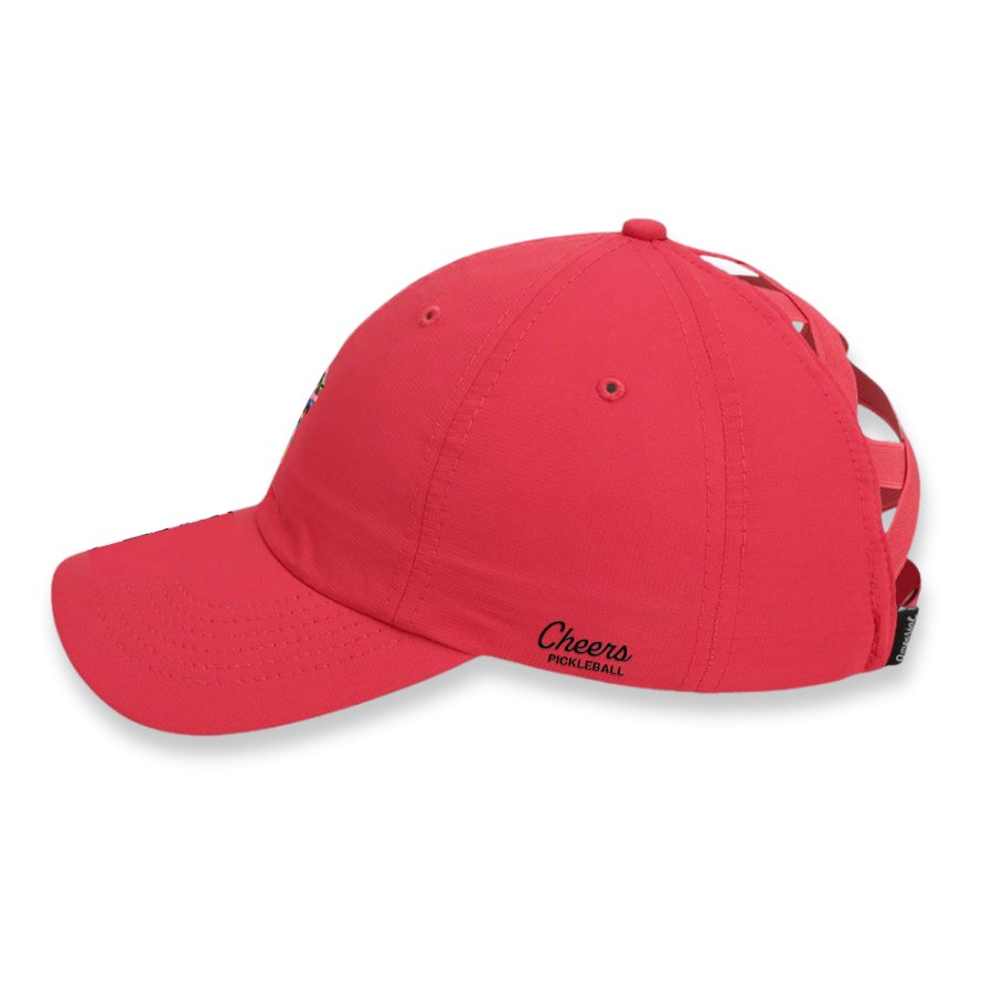 Add a great look and comfort with the Cheers Pickleball Performance Dad Ponytail Hat, perfect for outdoor activities and all-day wear