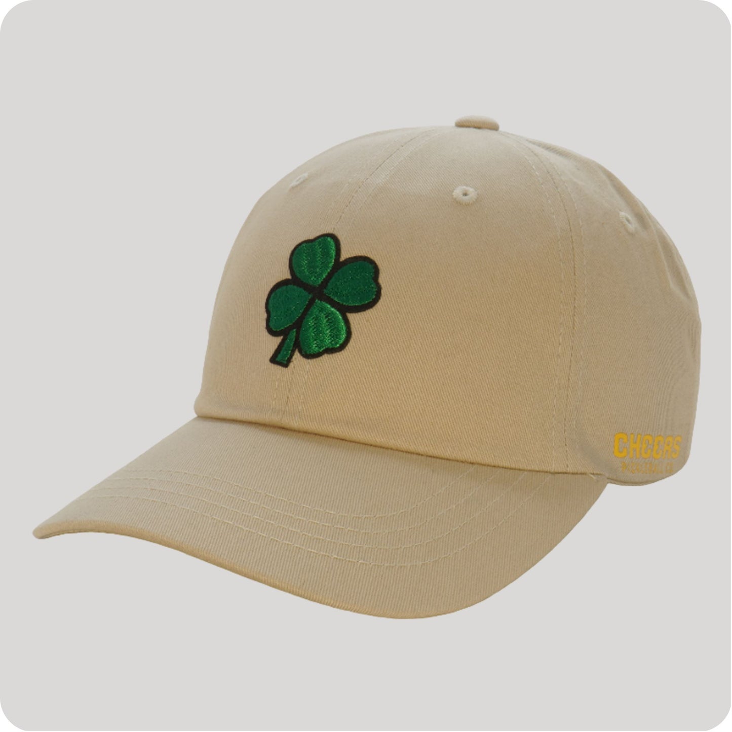 Dad Hat in Stone with Lucky Clover