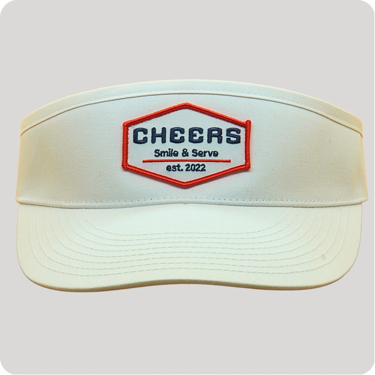 Big Ass Pickleball Visor | Smile & Serve | White