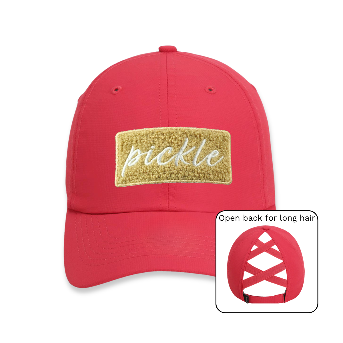 Evergreen Ponytail Pickleball Hat | Varsity in Tan