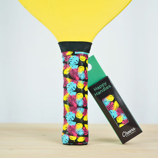 Bring energy, fun & excitement to every game with Cheers Pickleball's Happy Handles Pickleball Paddle Grips.