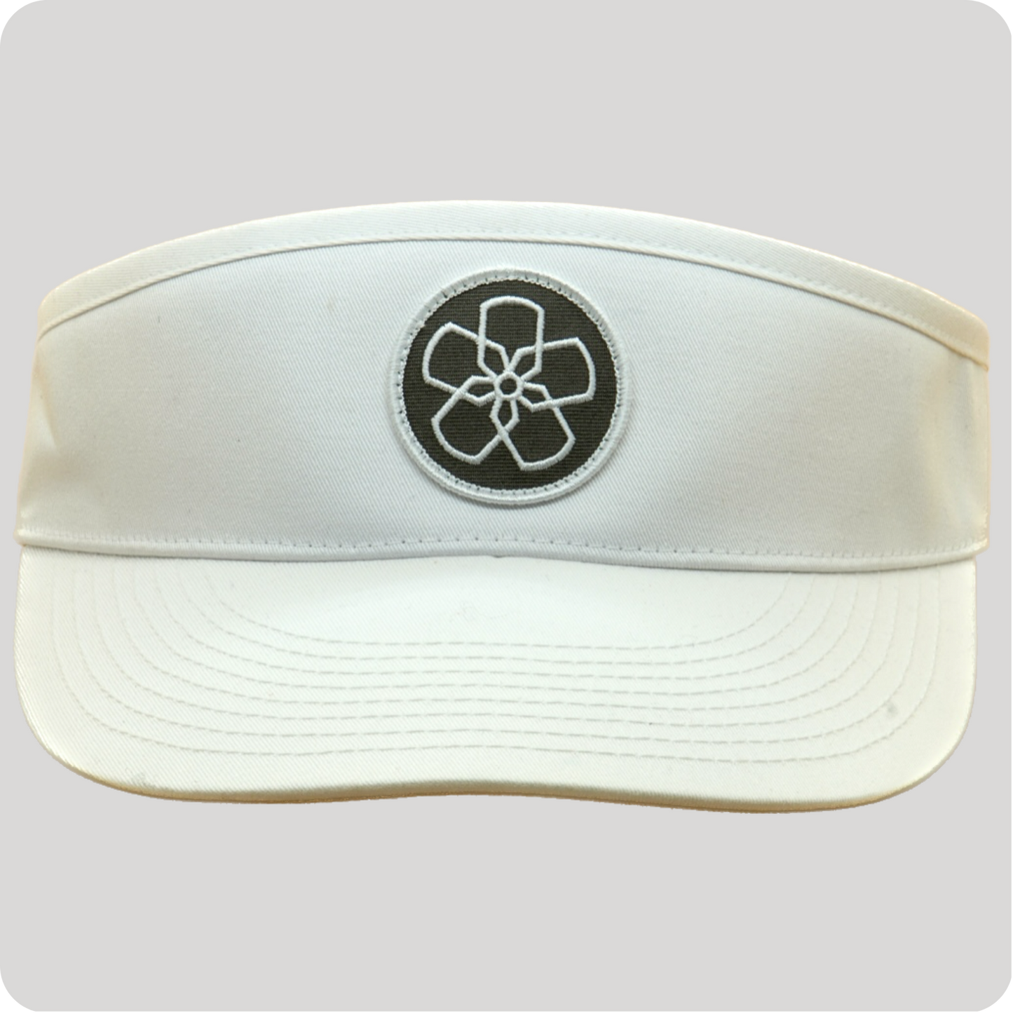Big Ass Pickleball Visor | Gray Hibiscus | White